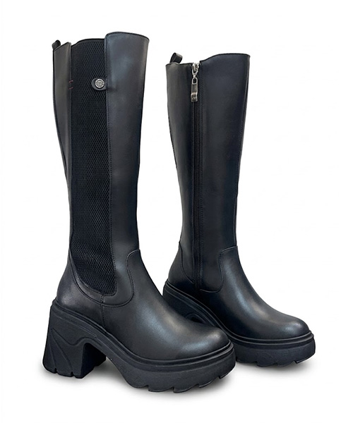 Botas largas Amara color negro para mujer
