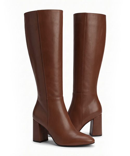 Botas largas Angelik color café para mujer