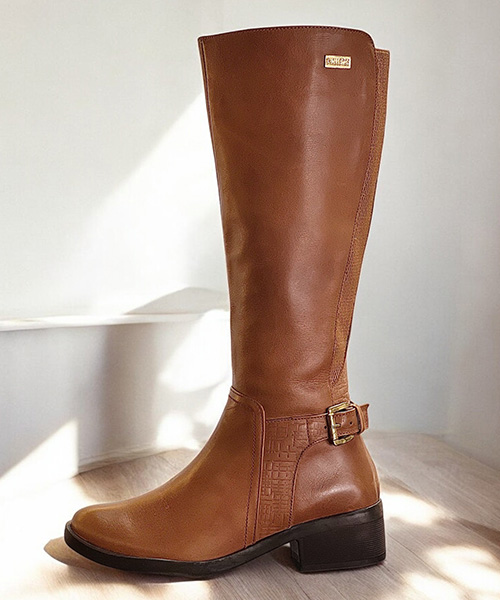 Botas largas Ariel color tabaco para mujer