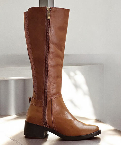 Botas largas Ariel color tabaco para mujer