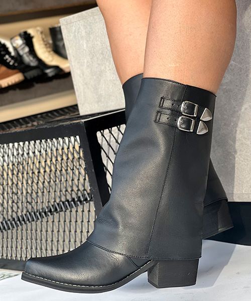 Botas largas brenda color negro para mujer