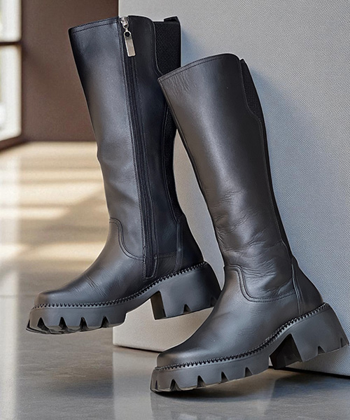 Botas largas Franchette color negro para mujer