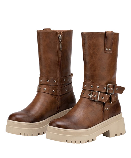 Botas largas Ivi color miel para mujer