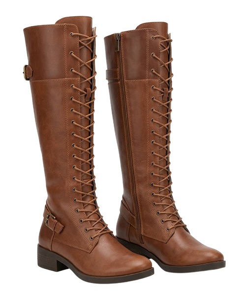 Botas largas Mia color tabaco para mujer