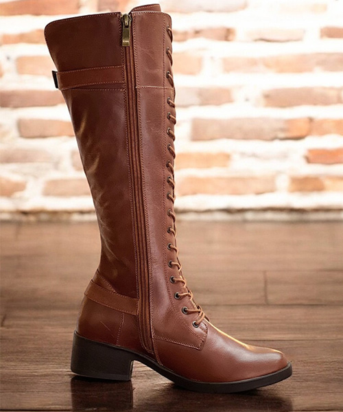 Botas largas Mia color tabaco para mujer