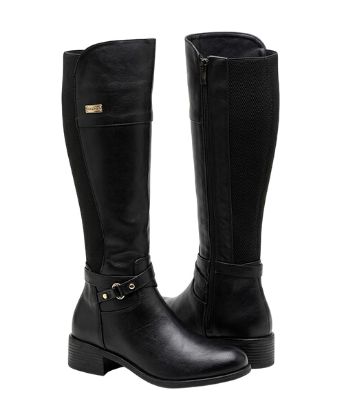 Botas largas naomi color negro para mujer