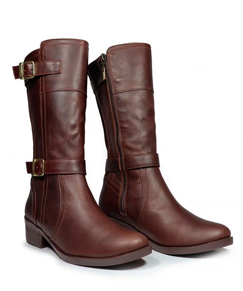 Botas plana Patriz color café para mujer
