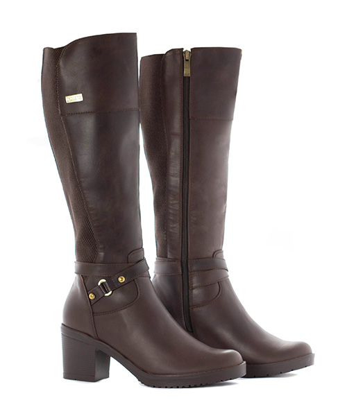 Botas largas Pia color café para mujer