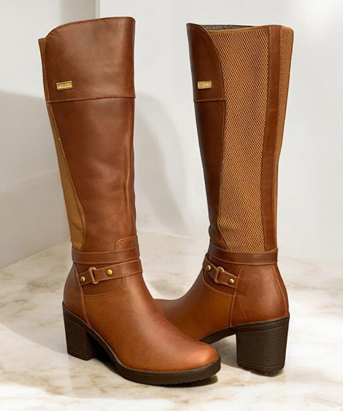 Botas largas Pia color camel para mujer