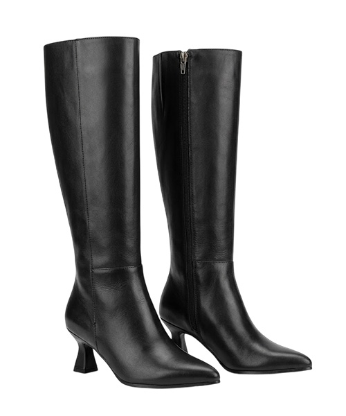 Botas largas siena color negro para mujer