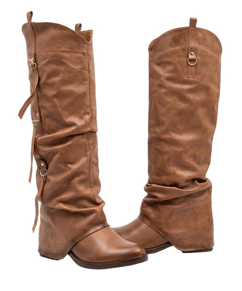 Botas largas Taylor cosaca color camel para mujer