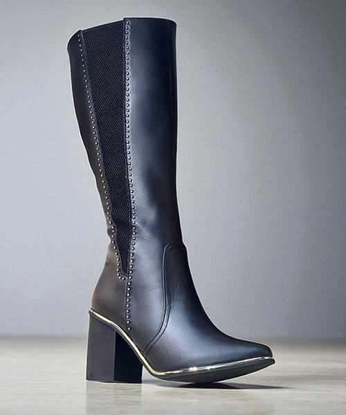 Botas largas Teodora color negro para mujer