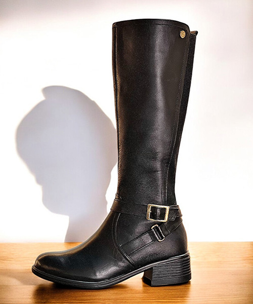 Botas largas zamara color negro para mujer