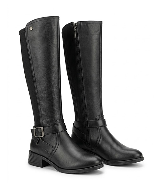 Botas largas zamara color negro para mujer