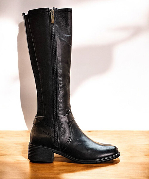 Botas largas zamara color negro para mujer