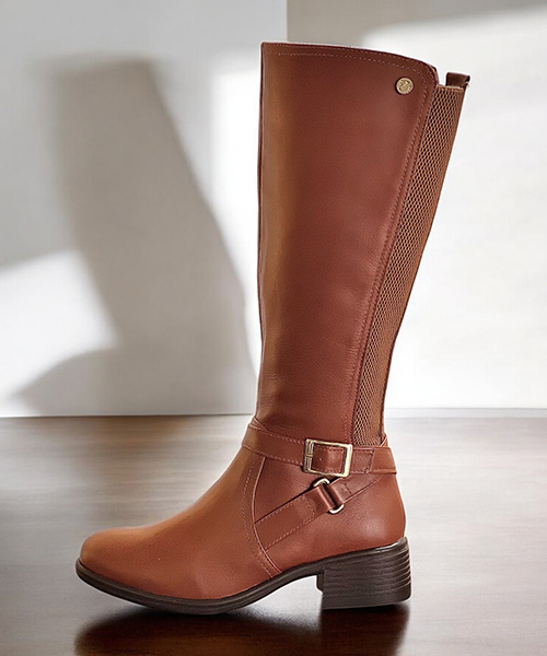 Botas largas zamara color tabaco para mujer