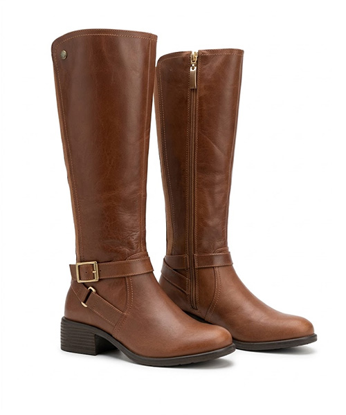 Botas largas zamara color tabaco para mujer