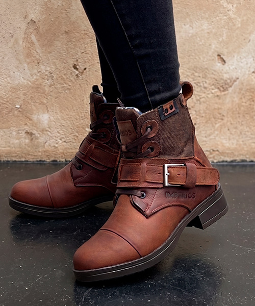 Botin bohemia color tabaco para mujer