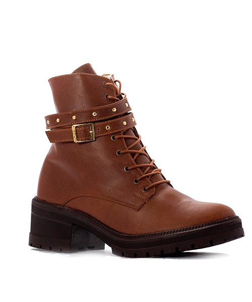 Botin camila color tabaco para mujer