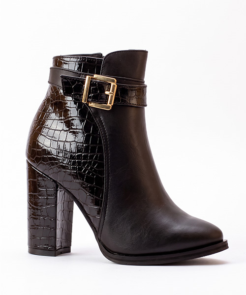 Botin Greta charolt color negro para mujer
