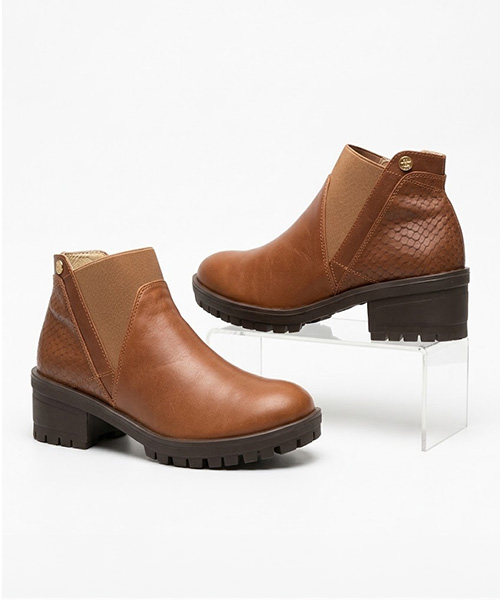 Botin Hanna color tabaco para mujer