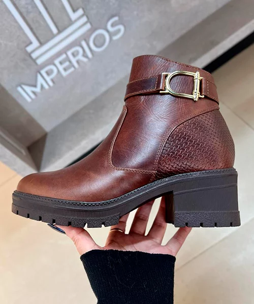 Botin Jocelyn color coñac para mujer