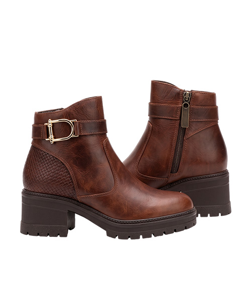 Botin Jocelyn color coñac para mujer