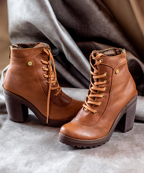 Botin Kathrin color camel para mujer