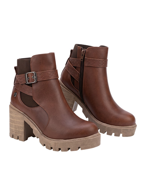 Botin Lucero color coñac para mujer