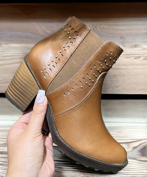 Botin Minerva color camel para mujer