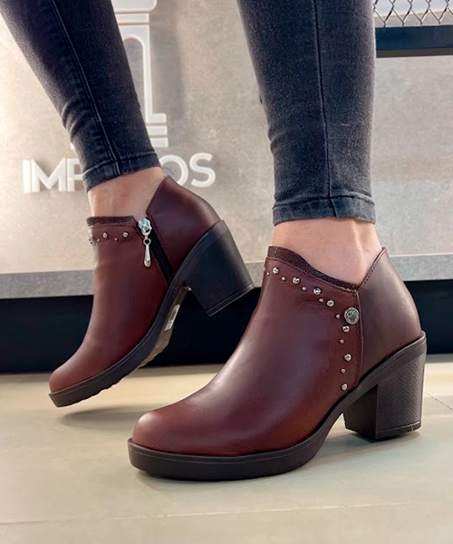 Botin Rouse 5 1/2  color coñac para mujer