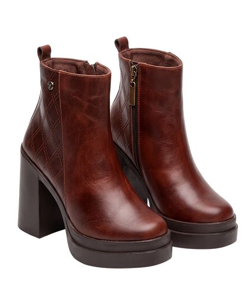 Botin Solay color coñac para mujer