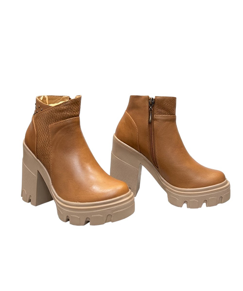 Botin Stefany color camel para mujer