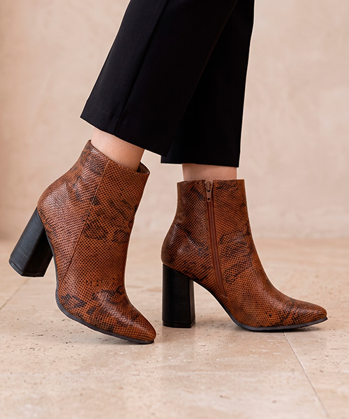 Botines Tejana color marrón tabaco para mujer