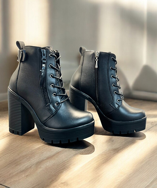 Botines Aviator color negro para mujer