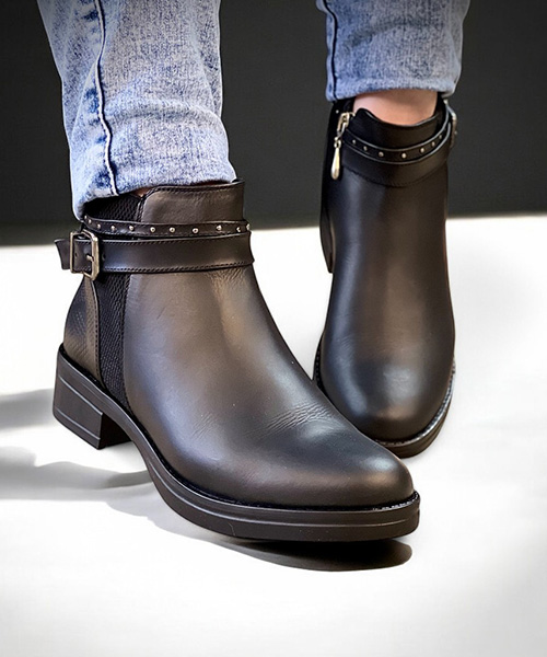 Botines Brunette color negro para mujer