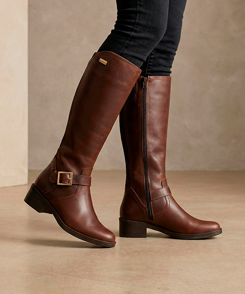 Botas Camelia color coñac para mujer