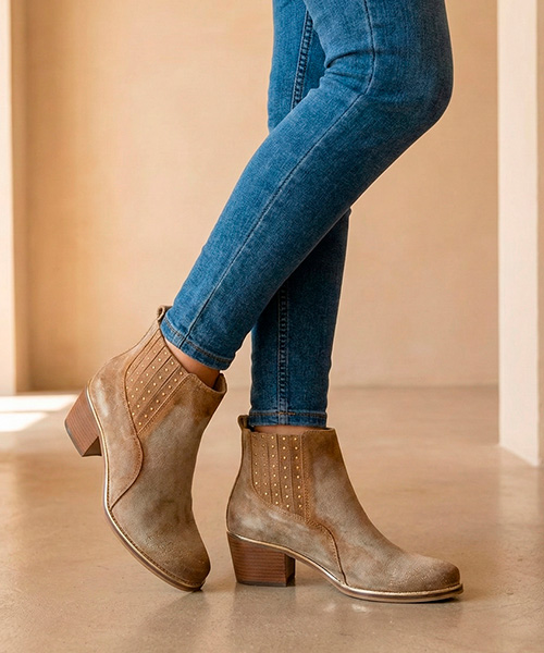 Botines Caro color beige para mujer